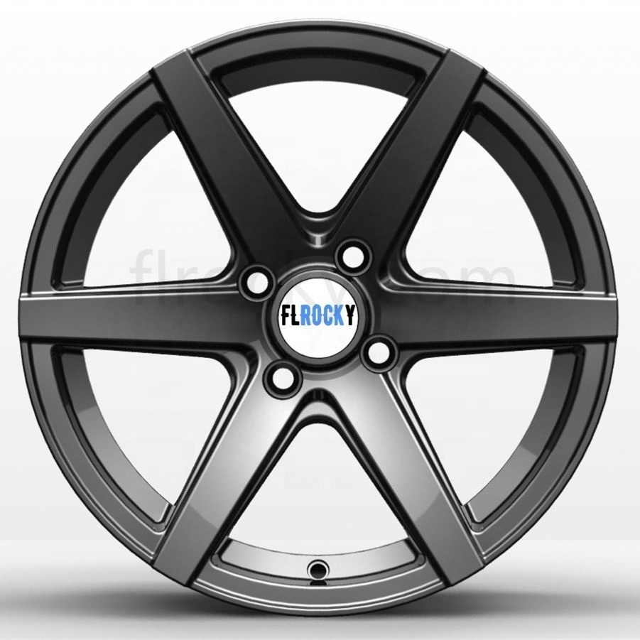 Flrocky Hot Sale15 Inch 4*100 Five Star Spokes Sliver Machined Lip Alloy Wheels For Volvo Deep Lip Passenger Car Wheels