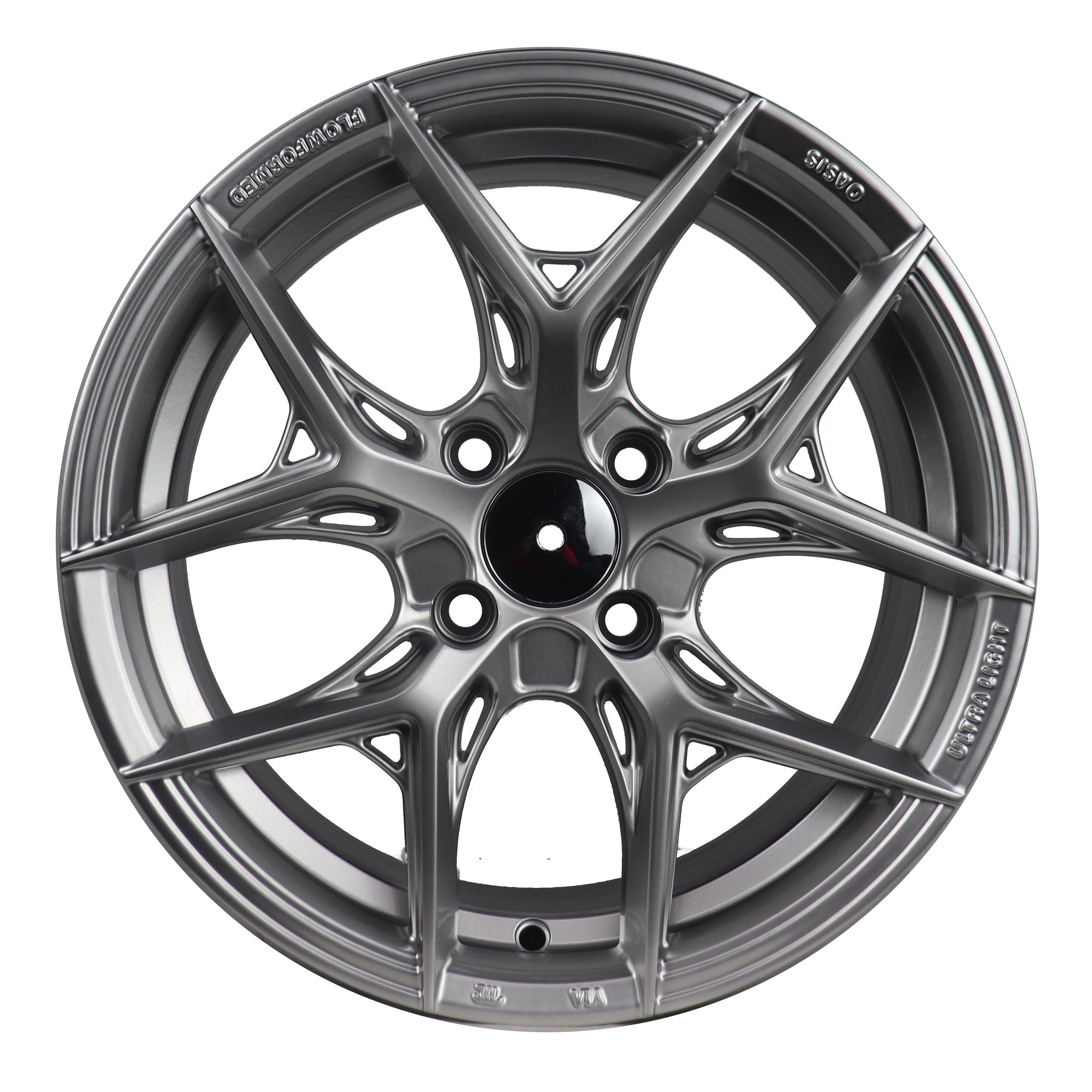 JT210 mag rims 15 inch multi spoke black red finish alloy car wheel 4x100 wheels 15