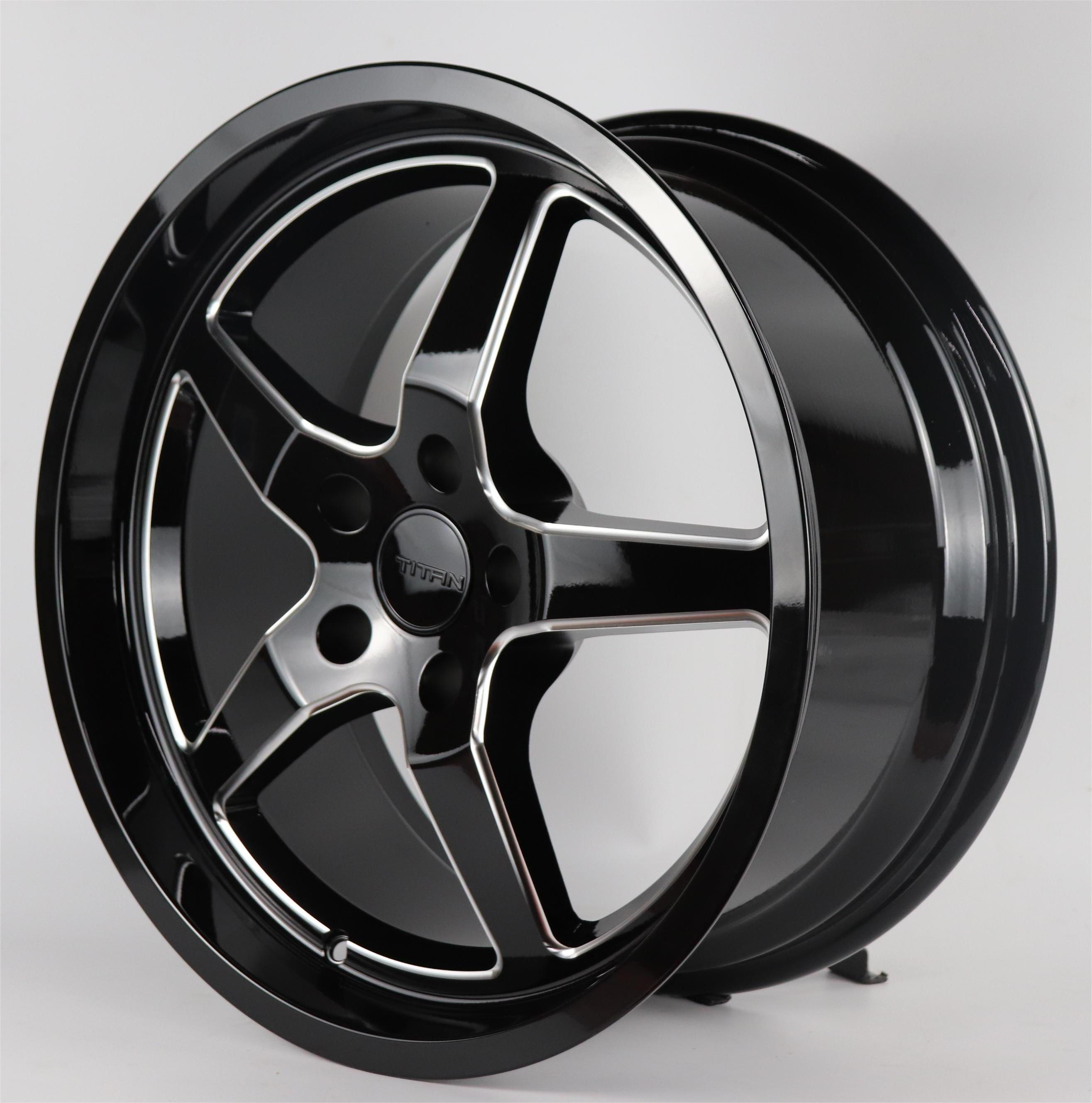 OEM Customized passenger car cast rim 18 20 inch structure compact bright black high-quality modified rim