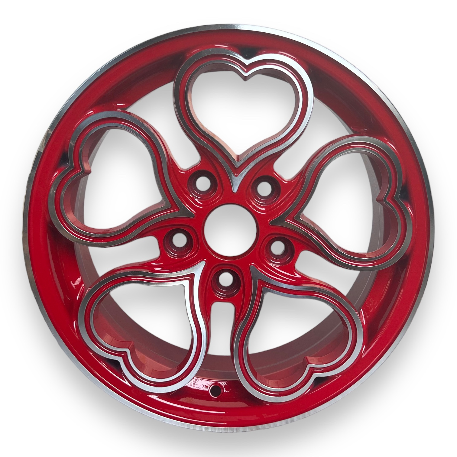 New mold 15 inch pink car rims aftermarket wheels ET 35-38 alloy rims with hearts