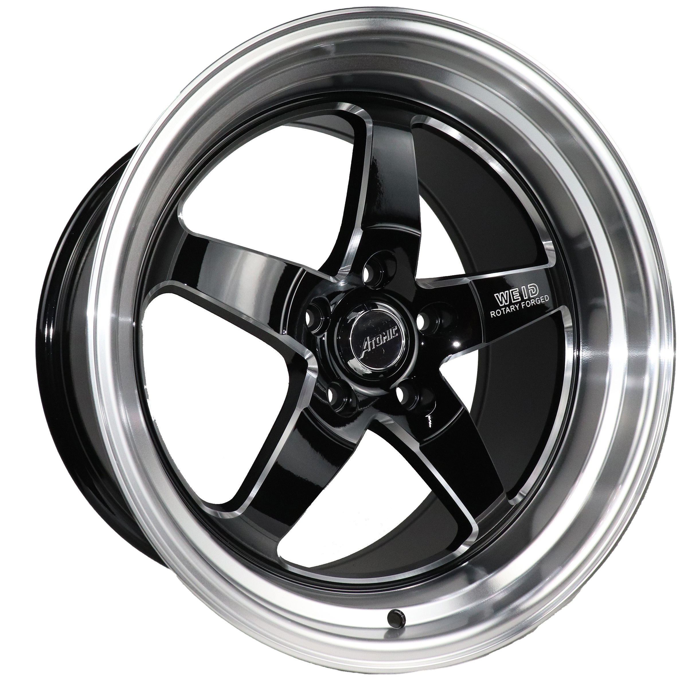 Alloy Wheels 5 Holes 5x114.3 Passenger Car Wheel Rims Factory Hot Sale 17 18 Inch Aluminium Gloss Black with Machine Face CN;JIN