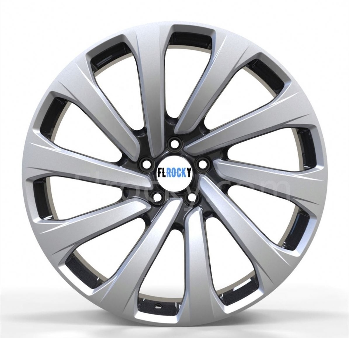 Flrocky Wholesale Price 22 Inch 9.5J Silver 5X120 PCD 5 Holes Deep Dish Passenger Car Wheels For BMW E30 E36 E60 VW Car Wheels