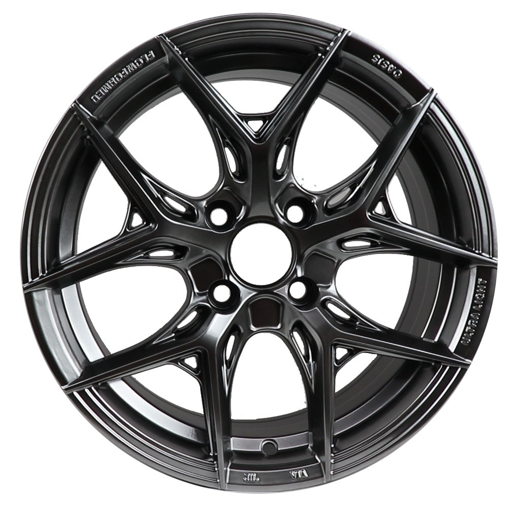 JT210 mag rims 15 inch multi spoke black red finish alloy car wheel 4x100 wheels 15