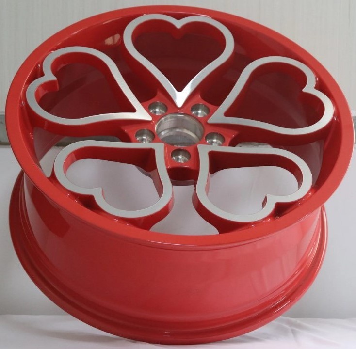 Flrocky Heart Shape Five Spoke 18 19 20 21 22 Inch Flow Forged Wheel 5 lug 5x108 Car Rims for customization