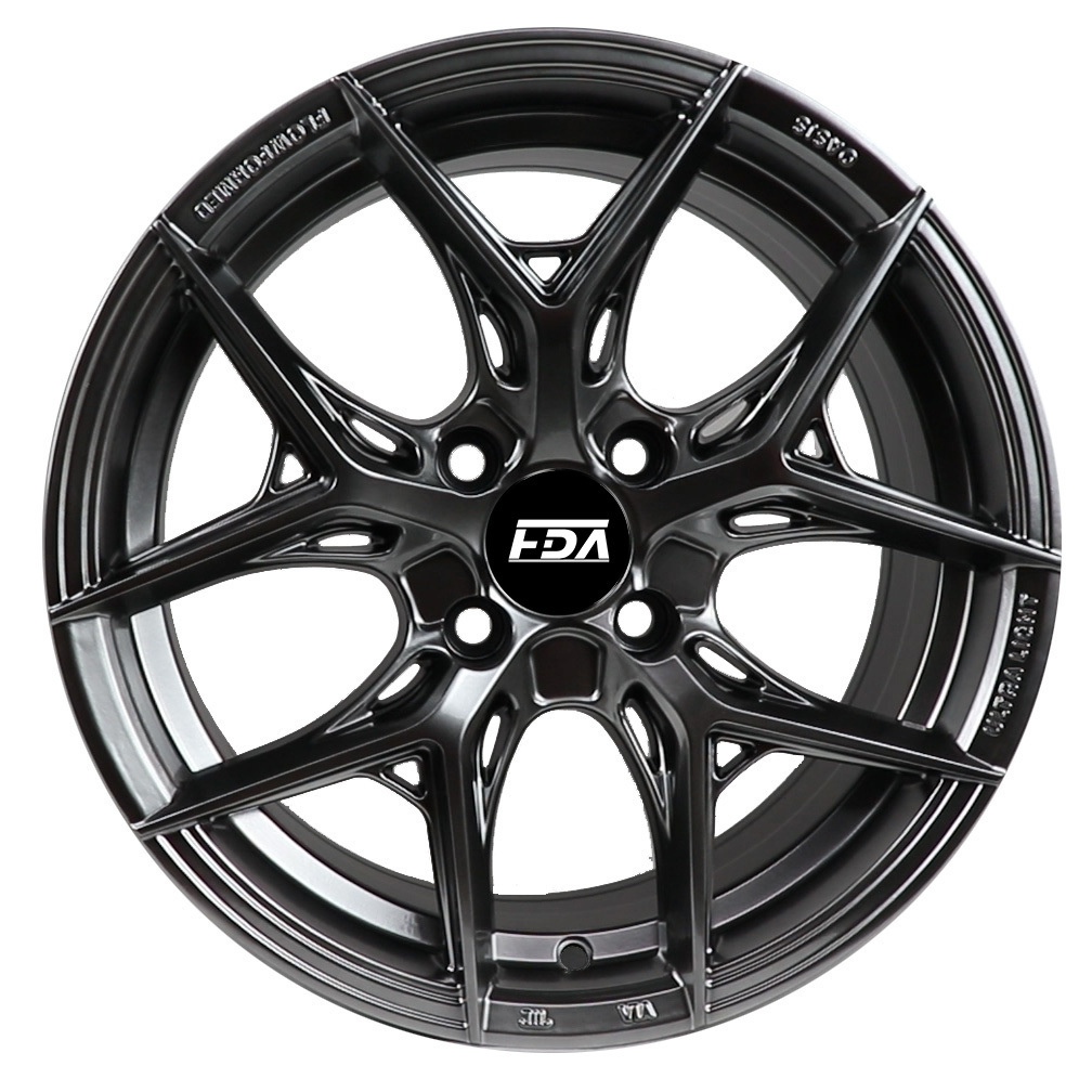 JT210 mag rims 15 inch multi spoke black red finish alloy car wheel 4x100 wheels 15