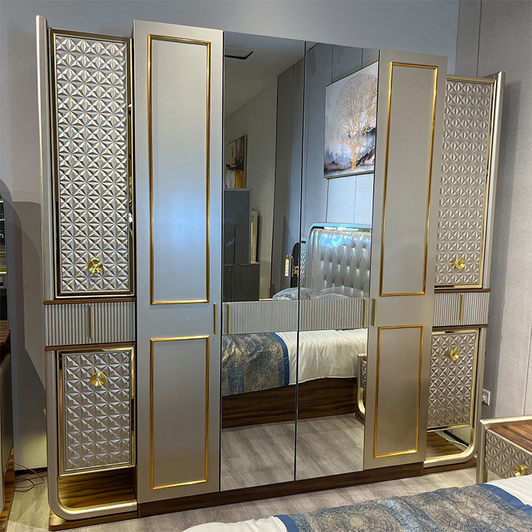 Chinese Manufacturers Supply Modern Durable Combination bedroom furniture set Wardrobes For Hotel