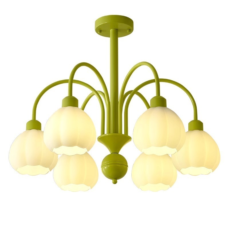 Cream style living room chandelier modern minimalist bedroom dining room study pumpkin French retro apartment lamp