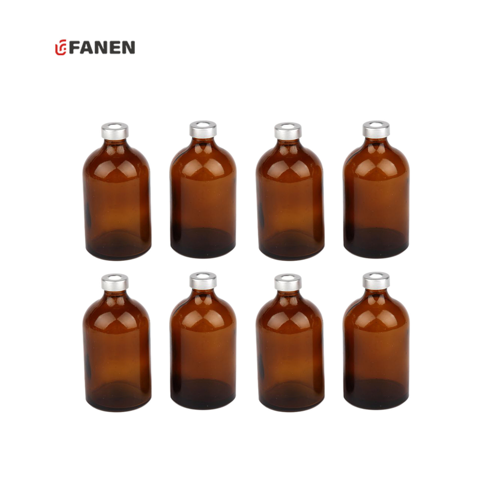 Fanen 100ml Amber Tubular Glass Headspace Vial Laboratory HPLC Insert Chromatography Vials