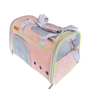 Airline Approved Tote Luggage Soft Sided Pink Cat Dog Pet Carrier With Breathable Mesh For Small And Medium Dogs Cats