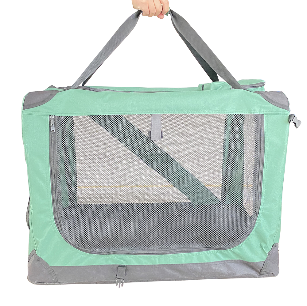 Wholesale High Quality Polyester Fabric Mesh Breathable Pet Carrier Portable Soft-sided Dog Crate Kennel For Travel