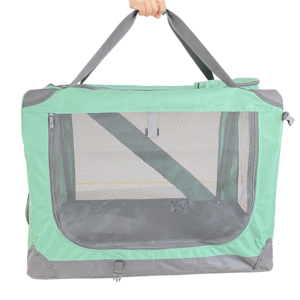 Wholesale High Quality Polyester Fabric Mesh Breathable Pet Carrier Portable Soft-sided Dog Crate Kennel For Travel