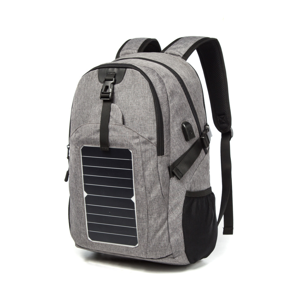 Factory Custom Eco-friendly Large Capacity Solar Panel Backpack Outdoor Travel Portable Smart LED Backpack