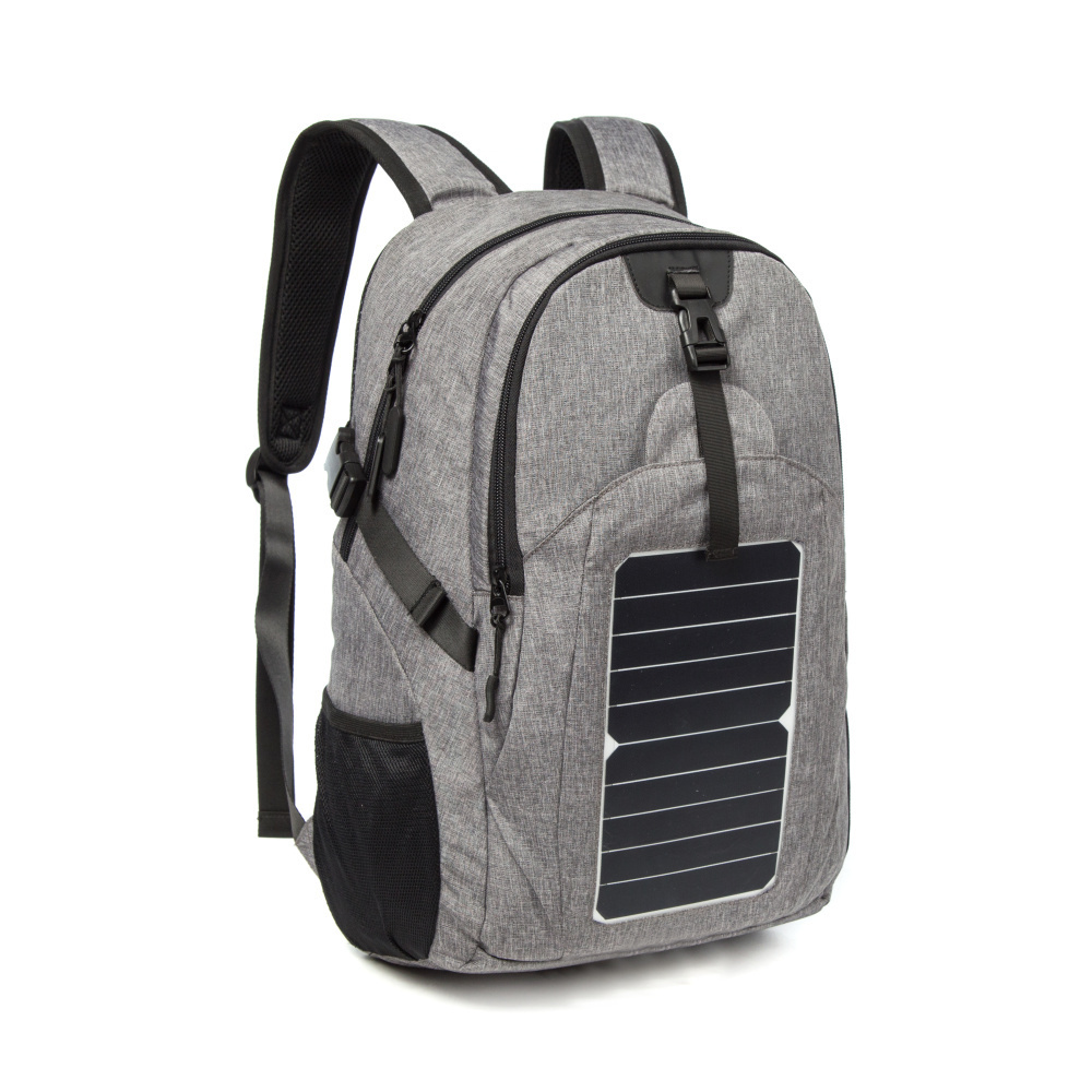 Factory Custom Eco-friendly Large Capacity Solar Panel Backpack Outdoor Travel Portable Smart LED Backpack