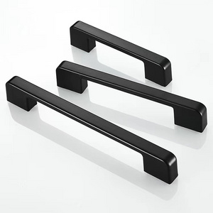 zinc alloy American black extended furniture hardware cabinet  wardrobe door handle