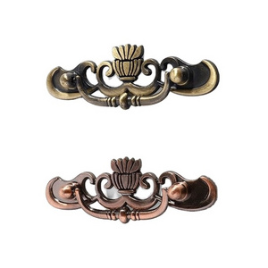 European Antique Double Hole Drawer Cabinet Pull Handles for Vintage Wooden Closet Door Furniture