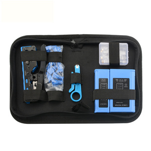 Network RJ45 Pass Through Connector Crimper Kit LAN Cable RJ45 cat7 EZ Crimper Plier Tool Kits Set