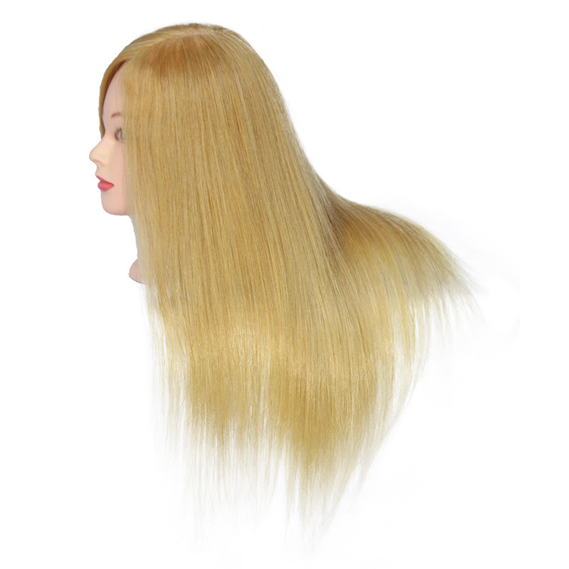 wholesale beauty salon equipment female mannequin 100% human hair barber training head