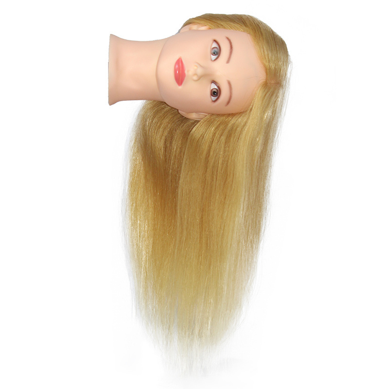 wholesale beauty salon equipment female mannequin 100% human hair barber training head