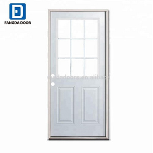 Outswing metal frame aluminum frame for Mobile home Walk-in door 9 lite glass