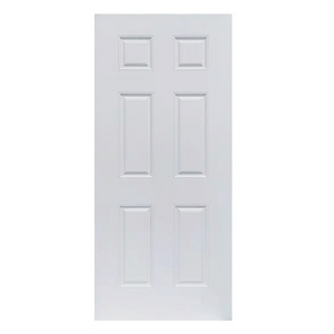 Prefinished primed  Unfinished white fiberglass 6 panel smooth wood grain oak mahogany texture entry door