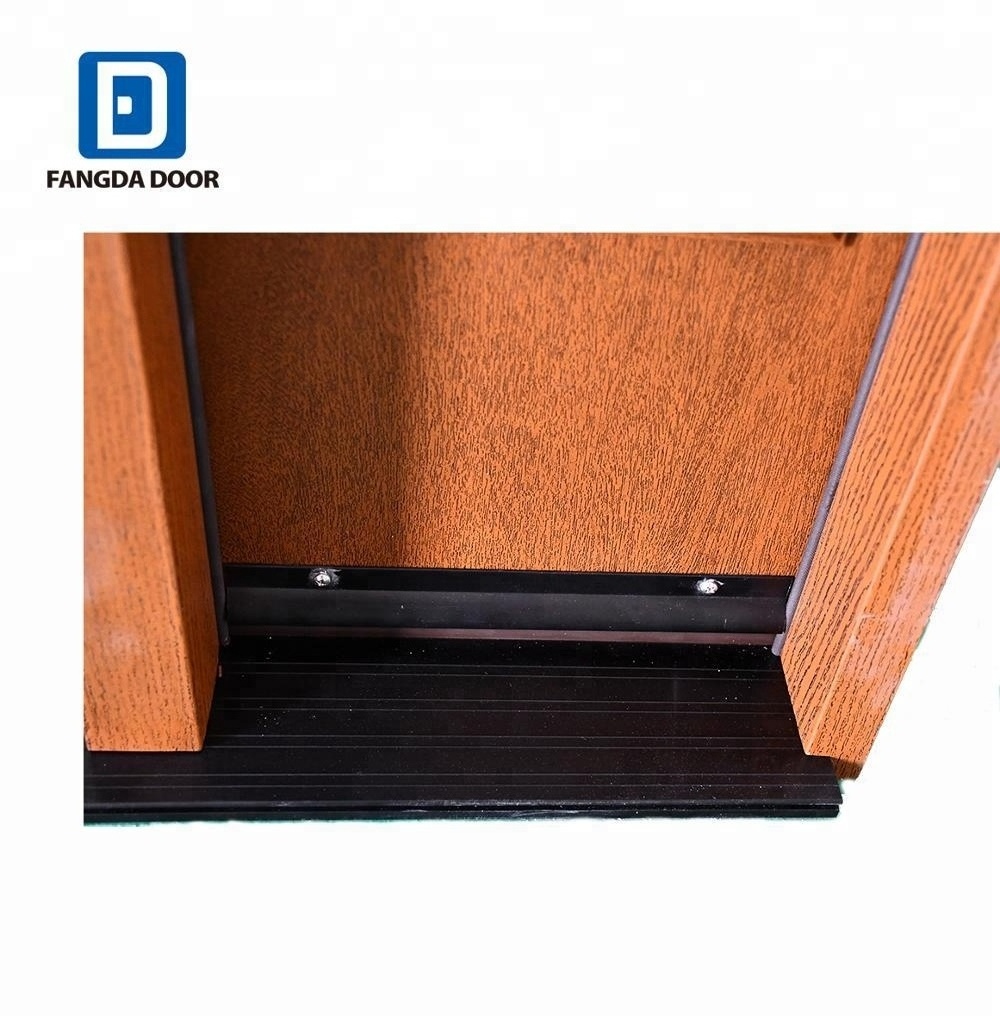 Fangda house fiberglass door price with orange peel paint texture exterior door