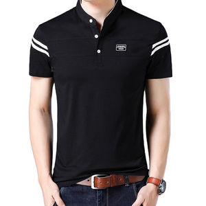 Custom OEM Men's T Shirt Short Sleeve Stand Collar Men's Polo Male Breathable Oversized Printing XXXXL Men Polo Shirt