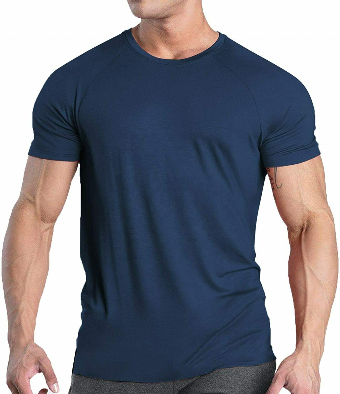 High quality printing 95 cotton 5 spandex compression t shirts cotton elastane stretch breathable gym t shirt