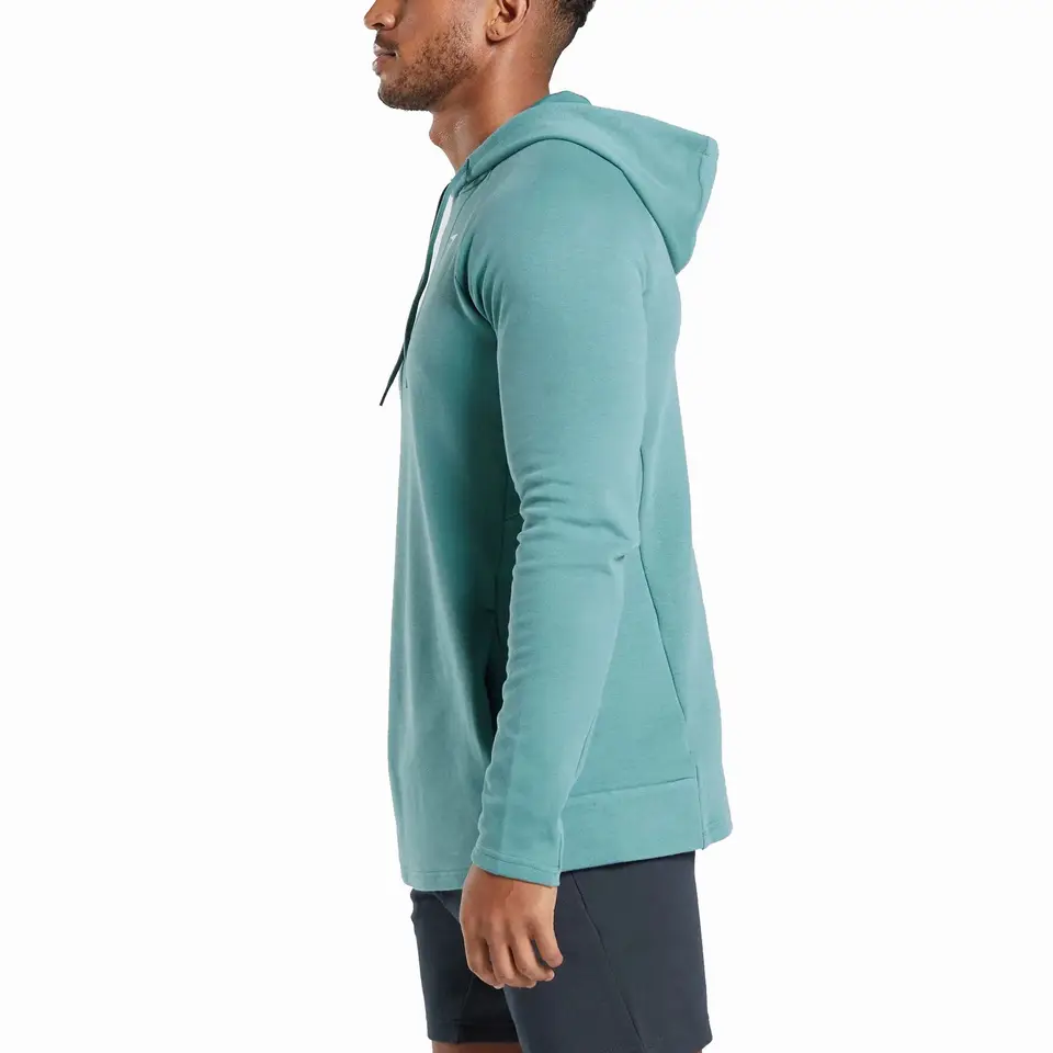 Wholesale Lightweight Raglan Sleeve Hoodie 80 Cotton 20 Polyester Slim Fit Men Gym Hoodies