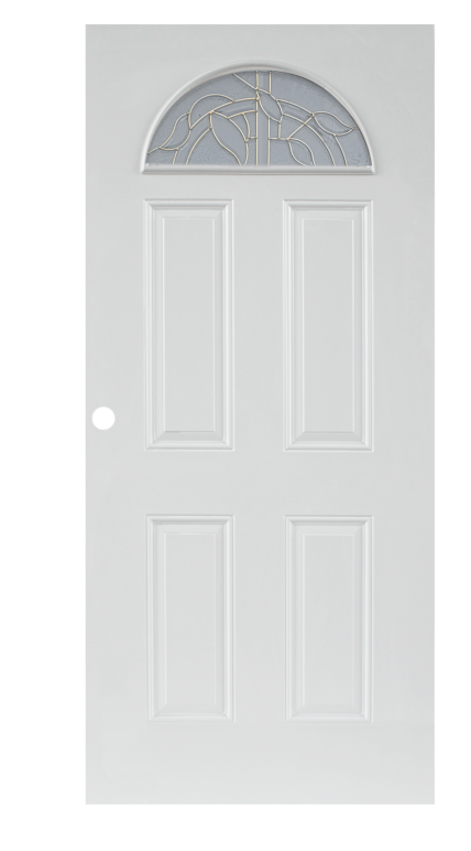 Fangda  cheap arch bedroom door 4 panel glass interior door