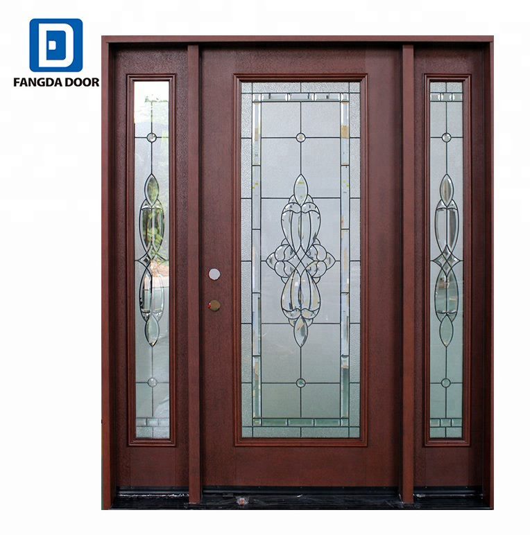 Fangda luxury fiber glass front door design balcony casement entrance doors