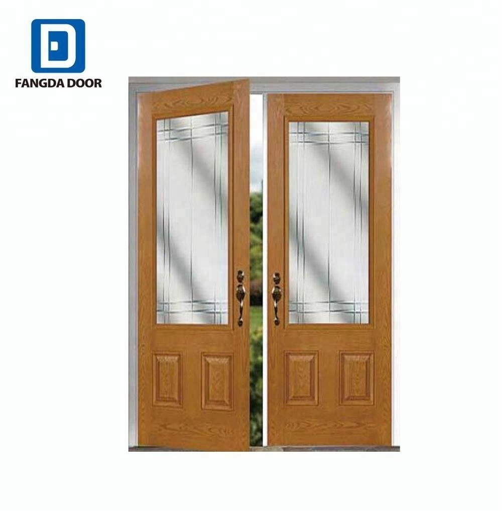 Fangda luxury modern double fiberglass entrance door