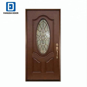 Fangda stained modern home fiberglass Mahogany door