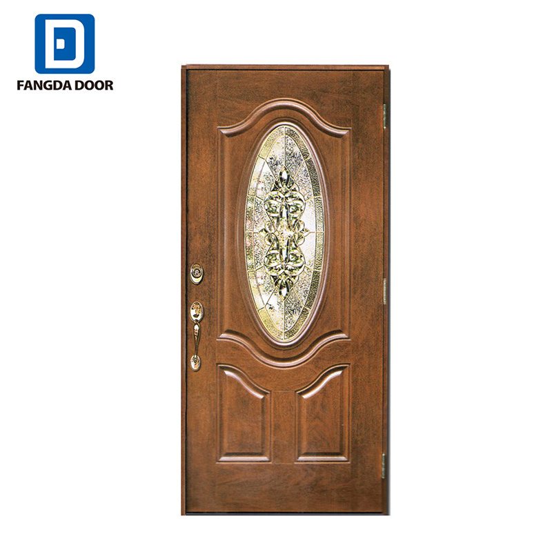 Fangda stained modern home fiberglass Mahogany door