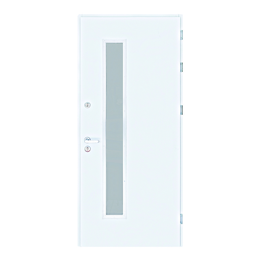 American Building Supply  32-in x 80-in Steel Left-Hand Inswing Unfinished Primed Fire Rated Single Front Door Insulating Core