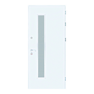 American Building Supply  32-in x 80-in Steel Left-Hand Inswing Unfinished Primed Fire Rated Single Front Door Insulating Core