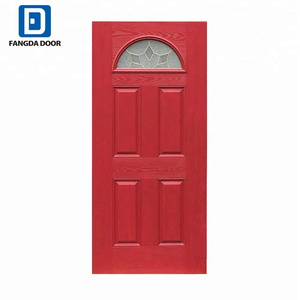 Fangda hot sale Oak Textured Fiberglass door exterior door slab