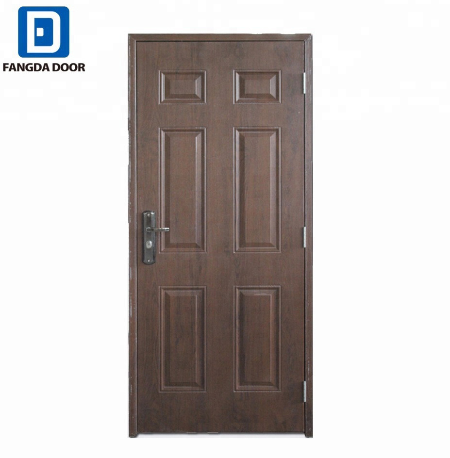 Fangda 2021 hot sale  nigeria steel door six panel interior metal doors