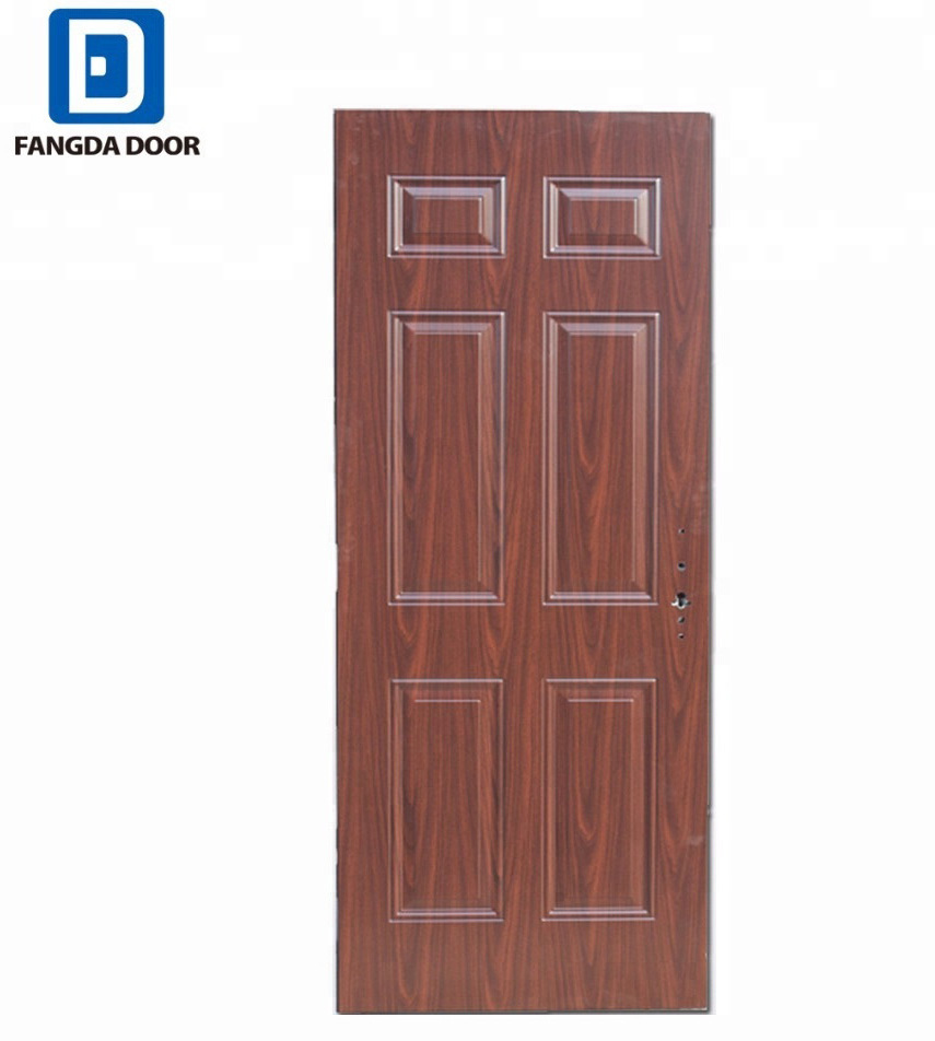 Fangda 2021 hot sale  nigeria steel door six panel interior metal doors