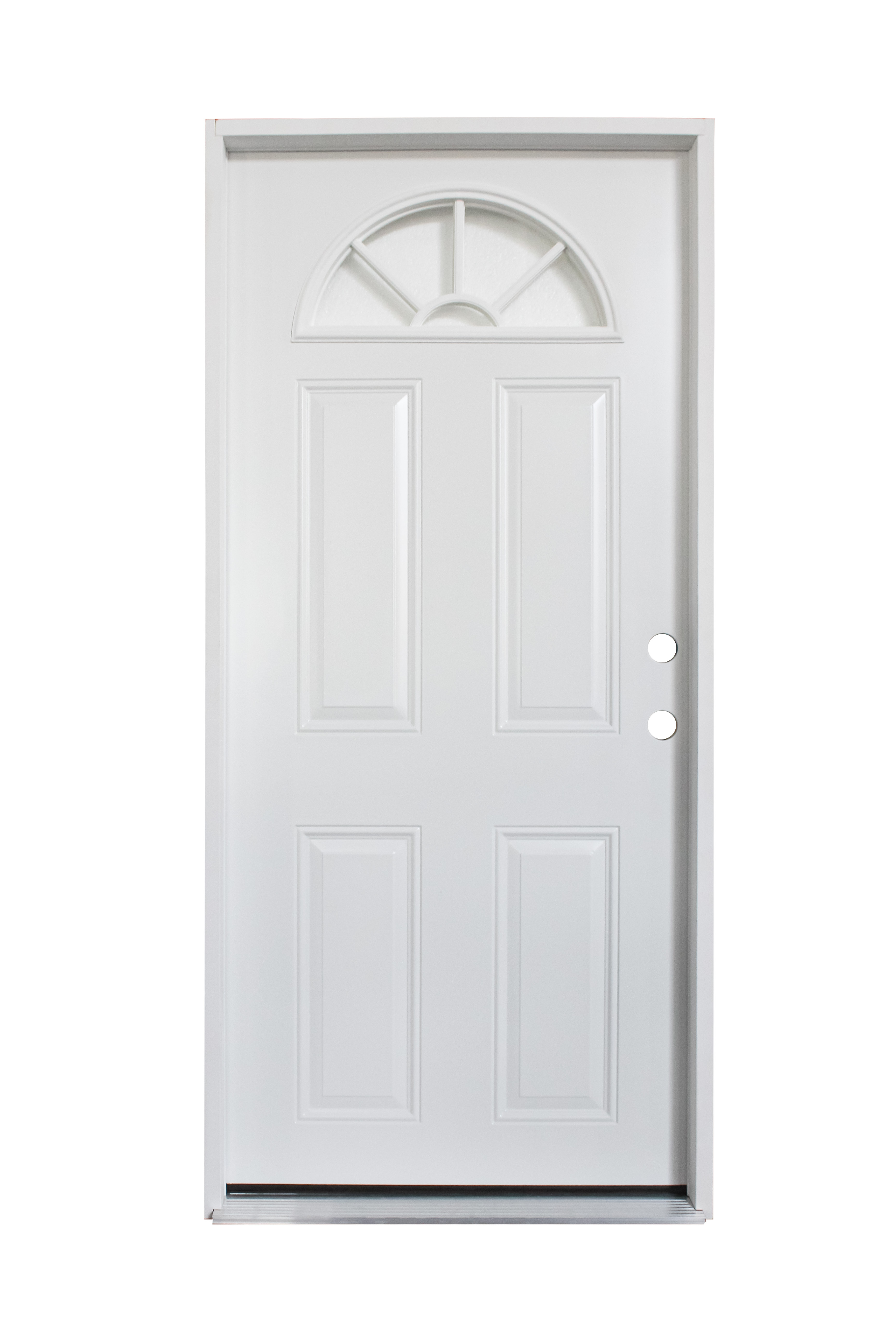 American Building Supply  32-in x 80-in Steel Left-Hand Inswing Unfinished Primed Fire Rated Single Front Door Insulating Core