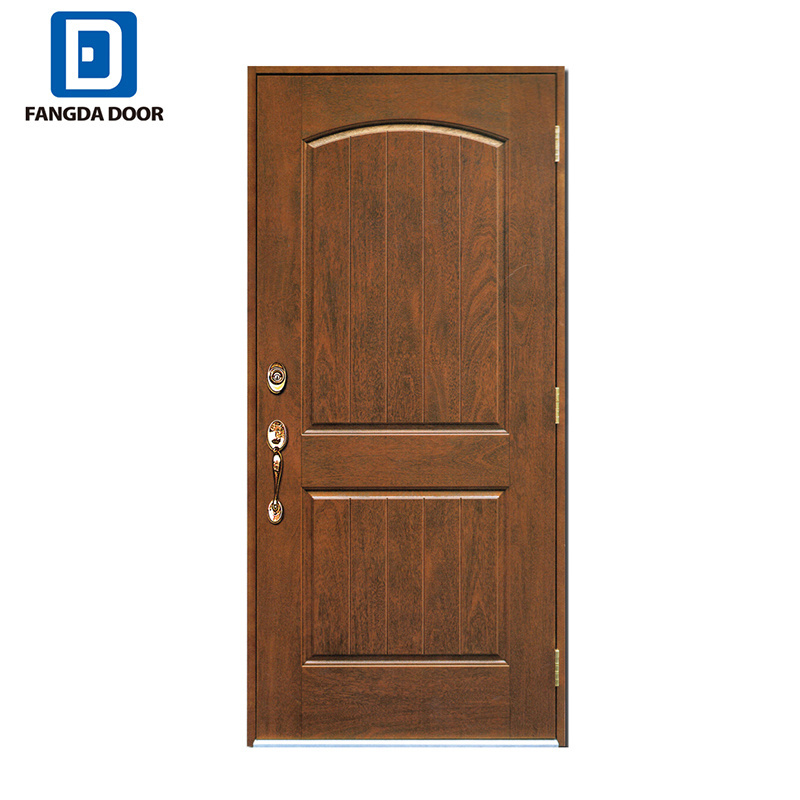 Fangda high quality modern design solid wood exterior main pivot wood entrance doors