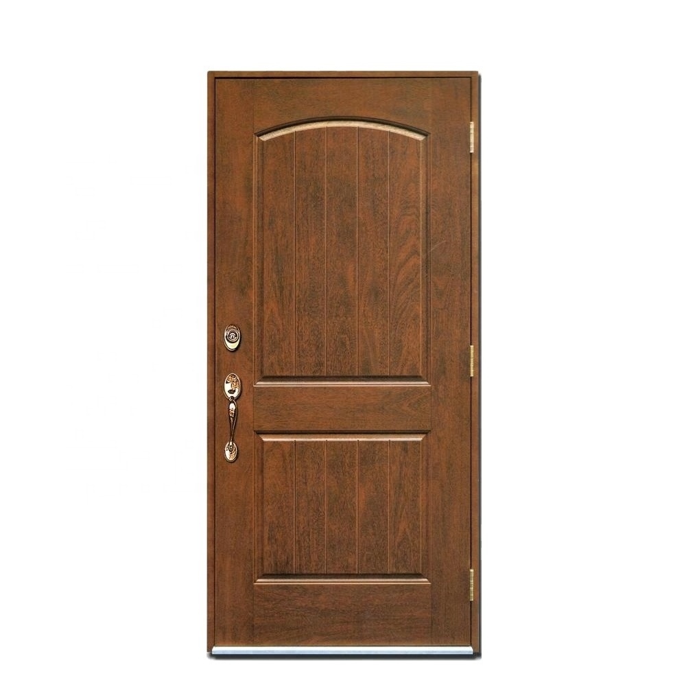 Fangda high quality modern design solid wood exterior main pivot wood entrance doors