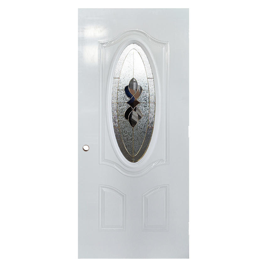 American Building Supply  32-in x 80-in Steel Left-Hand Inswing Unfinished Primed Fire Rated Single Front Door Insulating Core