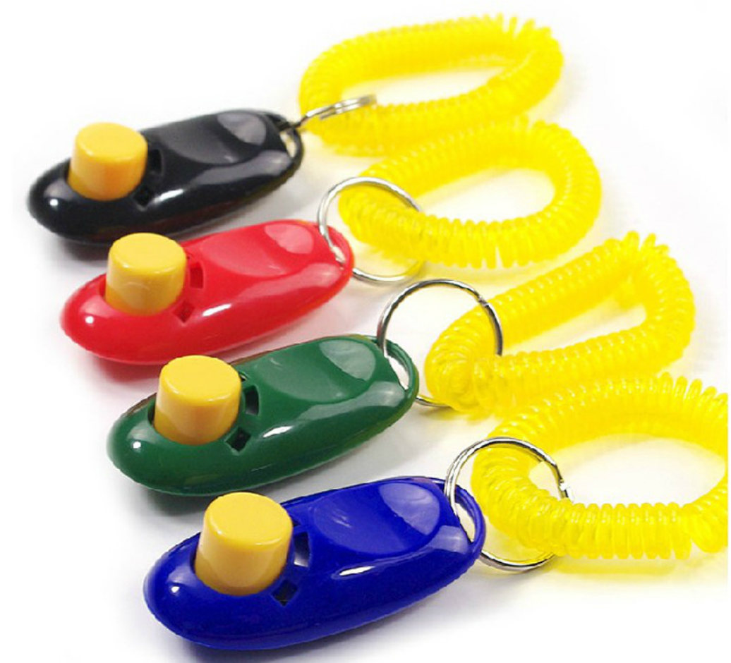 Manufacturer wholesale Downtown Pet Supply Big Button Dog Cat Training Clicker, Clickers with Wrist Bands