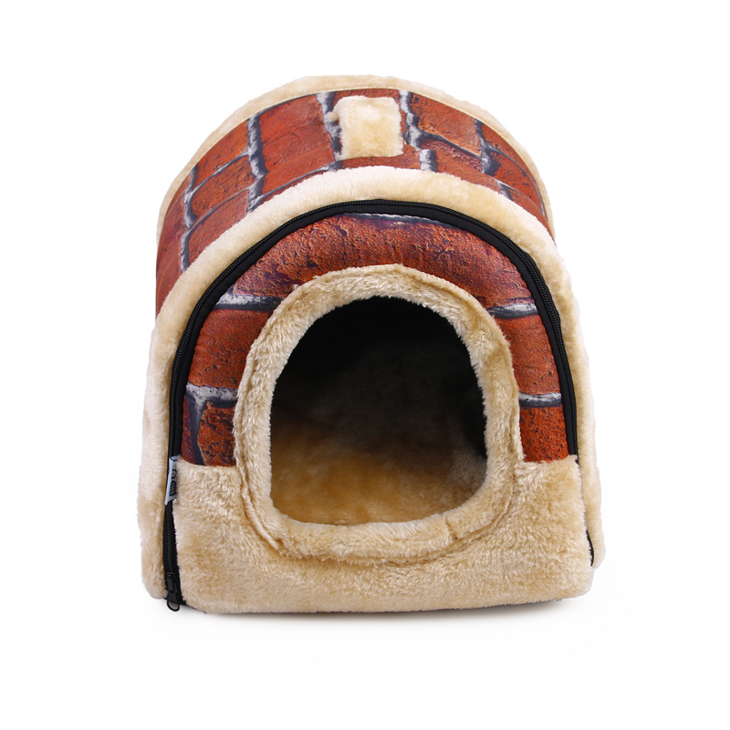 Folding Modern House shaped Pet Bed Detachable Animal  Bed House for Sale Wooden Houses Indoor