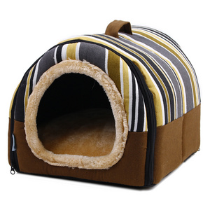 Folding Modern House shaped Pet Bed Detachable Animal  Bed House for Sale Wooden Houses Indoor