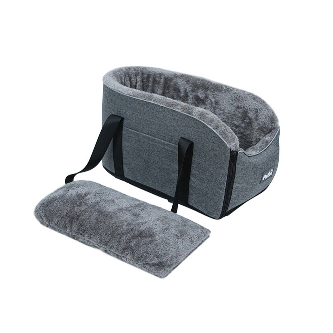 Dog Car Seat for Small Dogs, Dog Booster Seats, Pet Car Seat with Detachable and Washable, Perfect for Small Pets, Grey