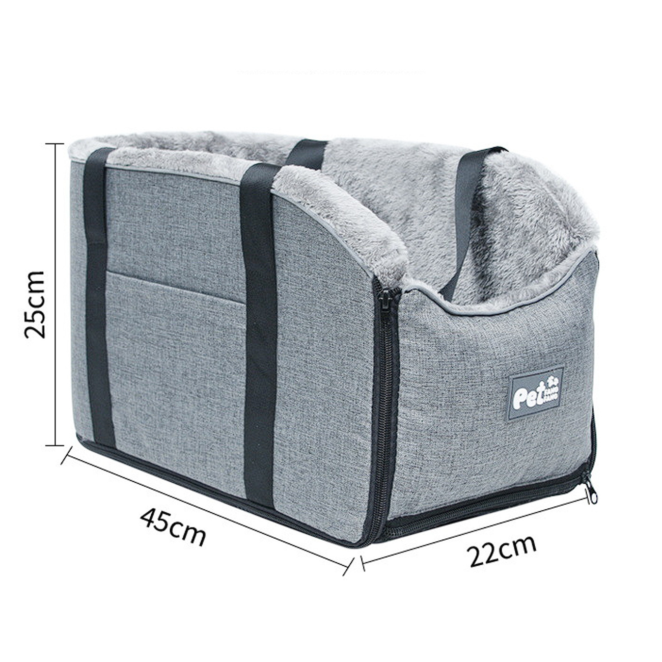 Dog Car Seat for Small Dogs, Dog Booster Seats, Pet Car Seat with Detachable and Washable, Perfect for Small Pets, Grey