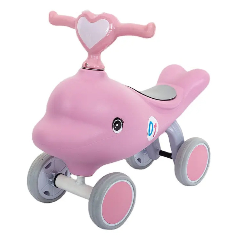 New design plastic Children Ride on car Small scooter kids swing car With Light and Music