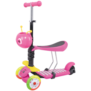 2022 hot selling children's flash three wheel folding children's scooter blue pink yellow children's scooter