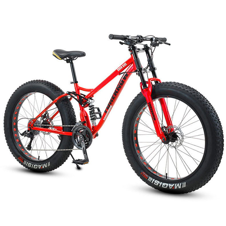 Factory direct sale 26 inch fat tire bike 21 speed snow bike disc brake fat tire snow bicycle for snow